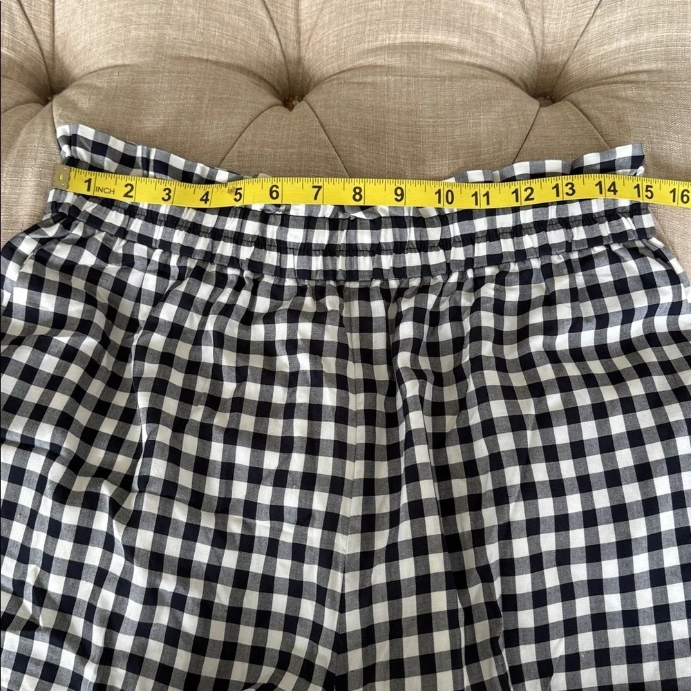 J. Crew High Waist Checkered Shorts - Black and White